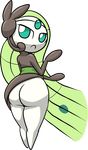  big_butt butt female frown humanoid hybridprojectalpha looking_back meloetta nintendo pok&#233;mon pok&eacute;mon solo video_games 