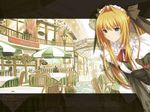  blonde_hair blue_eyes katori_rea nekonyan parfait_chocolat_second_brew solo waitress wallpaper 