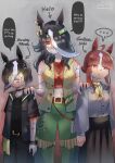  ... 3girls ahoge anger_vein animal_ear_piercing animal_ears ascot bandaged_arm bandages bandaid bandaid_on_face bandaid_on_nose black_choker black_hair black_jacket black_skirt blunt_ends braces brown_eyes brown_hair can't_choose_your_own_family censored censored_profanity censored_text character_name choker collarbone commentary crop_top english_commentary english_text eyes_visible_through_hair genderswap genderswap_(mtf) glowing glowing_eyes goodbye_halo_(racehorse) green_headband grey_shirt hair_bun hair_over_one_eye halo halo_(racehorse) hand_on_another's_shoulder headband highres hippie horse_ears horse_girl horseshoe_earrings jacket jewelry long_bangs long_hair long_skirt long_sleeves medium_hair mikairu_heven mother_and_child mother_and_daughter multicolored_hair multiple_girls narrowed_eyes open_clothes open_jacket original parent_and_child pendant personification profanity red_eyes scar scar_across_eye scar_on_cheek scar_on_face scar_on_mouth scar_on_shoulder scar_on_stomach scars_all_over sharp_teeth shirt short_hair siblings sidelocks sideways_glance sisters skirt speech_bubble spoken_ellipsis streaked_hair sunday_silence_(racehorse) teeth umamusume unamused uneven_eyes vest white_streaks why_so_serious yellow_ascot yellow_eyes yellow_vest 
