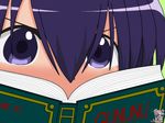  blue_eyes blue_hair book face gununu mahou_sensei_negima! miyazaki_nodoka noto_mamiko reading seiyuu_connection 