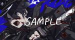  1boy awoito_(tsurubami_jiguro) black_coat black_gloves black_hair blood blood_on_face blue_background coat commentary ear_piercing earrings fingerless_gloves gloves hair_between_eyes hat highres holding holding_sword holding_weapon jacket jewelry katana male_focus open_mouth original piercing shirt short_hair simple_background solo stud_earrings sword tassel upper_body weapon 