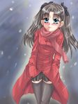  artist_request blue_eyes fate/stay_night fate_(series) scarf tohsaka_rin twintails 