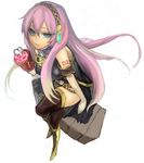  bad_id bad_pixiv_id blue_eyes boned_meat crossed_legs food headphones long_hair meat megurine_luka pink_hair sitting solo tcb thighhighs vocaloid 