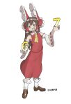  1girl 67_(meme) ascot bow brown_hair brown_shoes chinese_commentary commentary_request detached_sleeves frilled_bow frilled_hair_tubes frills full_body hair_bow hair_tubes hakurei_reimu loafers long_hair looking_at_viewer meme open_mouth orange_eyes red_bow red_skirt ribbon-trimmed_sleeves ribbon_trim shi_yu_mu_xi shoes skirt skirt_set smile socks solo touhou very_long_hair white_socks yellow_ascot 