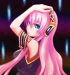  blue_eyes long_hair looking_back megurine_luka pink_hair solo umimami vocaloid 