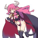  1girl boots breasts cute demon_girl disgaea disgaea_3 female horns long_hair makai_senki_disgaea_3 necktie nippon_ichi pink_eyes pink_hair pointy_ears rouk sexy solo succubus succubus_(disgaea) tail thigh_boots thighhighs wings 