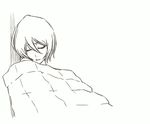  animated animated_gif bed_sheet bleach kuchiki_rukia lineart monochrome rubbing_eyes short_hair sketch solo tenka-kun yawning 
