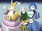  breasts cake canine digimon female food fox krystal lagomorph male mammal nintendo nude pussy rabbit renamon star_fox the_cake_is_a_lie video_games yawg yiffmasters 