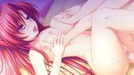  1girl artist_request asami_asami bed breast_grab breasts censored character_request game_cg grabbing large_breasts long_hair nude open_mouth purple_eyes re:birth_colony red_hair rindou_ruri_(re:birth_colony) saliva sex source_request tears vaginal 