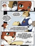  comic dialog english_text eve_(kurapika) eve_cadrey female folf fox hybrid jackal kurapika louis_mort male mammal military mort_(kurapika) rat rodent scientist text uniform wolf 