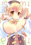  amanagi_seiji blonde_hair breasts hat insmode large_breasts mahou_shoujo_madoka_magica tomoe_mami yellow_eyes 