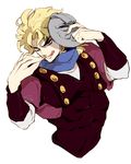  blonde_hair claws dio_brando jojo_no_kimyou_na_bouken licking_lips male_focus mapi red_eyes solo stone_mask_(jojo) tongue tongue_out vampire 