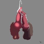  balls brown_fur canine cum cum_on_knot cum_on_penis cumshot dog erection fur gay grey_background hi_res knot luckystreak male mammal orgasm penis pink_penis plain_background shadow 