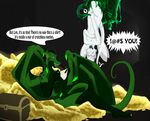  anthro breasts dragon female glowing goo invalid_color lyndane nude piercing tentacles text yokamo_(character) 