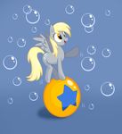  ball blonde_hair bubble bubbles cute derpy_hooves_(mlp) equine female feral friendship_is_magic hair happy horse lordstevie mammal my_little_pony pegasus pony smile solo wings 