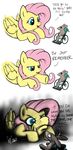  absurd_res comic dialog english_text equine female feral fluttershy_(mlp) friendship_is_magic fur green_eyes hair hi_res horse long_hair mammal mouse my_little_pony open_mouth pegasus pink_hair pony rodent smile text tongue wheelchair wings wolverfox yellow_fur 