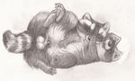  balls coonpoof eyes_closed female feral feral_on_feral greyscale lying male mammal monochrome on_side penetration penis pussy raccoon sex sketch spread_legs spreading straight traditional_media vaginal vaginal_penetration 