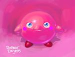  blue_eyes blush_stickers kirby kirby_(series) no_humans pink robert_de_jesus shoes smile solo 