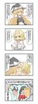  4koma alice_margatroid azm_(mochanepore) comic highres houraisan_kaguya inaba_tewi kirisame_marisa multiple_girls touhou translated yuri 