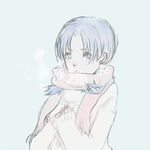  1girl blue_eyes blue_hair crystal_(pokemon) earrings jewelry nintendo pokemon pokemon_(game) pokemon_gsc scarf solo sweater twintails 