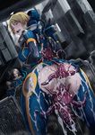  ahegao alien anal ass blonde_hair blue_eyes blush bodysuit breasts butcha-u copyright_request covered_nipples cum cum_in_ass cum_in_pussy cum_on_ass double_penetration drooling dutch_angle from_behind helmet large_breasts multiple_girls open_mouth rape short_hair solo_focus spacesuit torn_bodysuit torn_clothes vaginal 