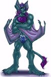  5_toes abs anthro bat beard biceps big_ears big_feet big_muscles blue_skin body_hair briefs bulge chest_hair chest_tuft claws crossed_arms da_boz facial_hair fangs fur goatee grin hair hairy horn javier long_hair male mammal muscles navel nipples pecs pose purple_hair purple_nipples red_eyes rodent scales sideburns smile solo standing teeth toe_claws toes topless tuft underwear wings 