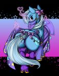  bow butt cape clothing cutie_mark equine female feral friendship_is_magic glowing harem horn horse jewelry lingerie longinius magic mammal my_little_pony pony ribbons stars trixie_(mlp) unicorn 