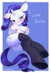  2013 anthro anthrofied anus aruurara blue_eyes blush breasts butt cutie_mark english_text equine eyeshadow friendship_is_magic fur hair hands horn horse makeup my_little_pony nipples pony purple_hair pussy rarity_(mlp) solo text unicorn white_fur 