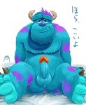  claws disney erection fur hindpaw horn looking_at_viewer male mike_wazowski monster monster_university monsters_university nakayanasoba nude paws penis pixar smile solo spread_legs spreading sulley toe_claws 