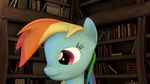  3d animated book cgi cute equine female feral friendship_is_magic hair horse inside looking_at_viewer mammal multi-colored_hair my_little_pony mynokiarules one_eye_closed pegasus pink_eyes pony rainbow_dash_(mlp) rainbow_hair smile solo source_filmmaker wings 