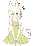  animal_ears fox_ears fox_tail long_hair nekomu original red_eyes solo tail white_hair 