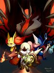  aegislash chesnaught delphox greninja honedge nintendo pokemon pokemon_(game) pokemon_xy yveltal 