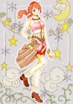  1girl boots breasts final_fantasy final_fantasy_xiii oerba_dia_vanille orange_hair solo twintails 