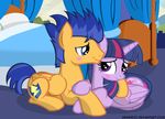  blue_eyes blue_hair blush cuddling equestria_girls equine female feral flash_sentry_(eg) friendship_is_magic fur hair horn horse long_hair looking_away lying male mammal multi-colored_hair my_little_pony on_side on_stomach pegasus pony purple_eyes purple_fur purple_hair sitting smile twilight_sparkle_(mlp) two_tone_hair veggie55 winged_unicorn wings 