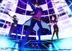  artist_name boots chain copyright_name family hat highres jojo_no_kimyou_na_bouken jonathan_joestar joseph_joestar_(young) kuujou_joutarou male_focus mikumikudance multiple_boys music scarf singing ukimonki 