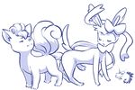  blue_and_white canine dildo double_dildo eeveelution eyes_closed female feral lesbian mammal multiple_tails nintendo plain_background pok&#233;mon pok&eacute;mon sex sex_toy sylveon video_games vulpix white_background 