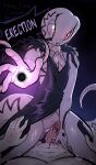 absurd_res african_viper after_orgasm after_orgasm_torture anthro bodily_fluids casting_spell cum dialogue dominant dominant_female duo elf erection female female_on_top first_person_view flat_chested gaboon_viper genital_fluids genitals hands_on_legs hands_on_thighs hi_res humanoid keleon_(mitery22) long_nails long_neck male mitery22 on_top red_eyes reptile scales scalie sex_magic simple_background snake viper vulva white_body white_scales yussa_(mitery22)