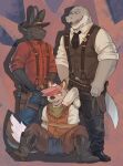 absurd_res accessory alligator alligatorid ammo_belt ammunition anthro arms_tied arms_tied_behind_back aroused aroused_by_another aroused_face aroused_male aroused_smile arrested balls balls_through_fly bandolier barazoku bedroom_eyes belt belt_grab biceps big_balls big_muscles big_pecs big_penis black_body black_boots black_bottomwear black_clothing black_footwear black_fur black_necktie black_pants black_pubes blue_bottomwear blue_clothing blue_jeans blue_pants blush blush_lines blushing_profusely boots bottomwear bound brown_belt brown_body brown_boots brown_chaps brown_clothing brown_footwear brown_fur brown_hat brown_headwear brown_suspenders brown_topwear brown_vest canid canine canis captured chaps clothed clothing cowboy cowboy_boots cowboy_hat cowboy_outfit coyote criminal crocodilian crotch_in_face denim denim_bottomwear denim_clothing deputy dominant dominant_anthro dominant_male domination/submission duo erection face_in_crotch fellatio_request flirting flirting_look footwear fugitive fur genitals gol1ath green_clothing green_kerchief grey_body grey_fur grey_scales grin grinning_at_another grinning_at_partner gun gun_holster gun_on_thigh hand_on_belt handgun hat headgear headwear hi_res holding_belt holding_object imminent_fellatio imminent_oral intimidation inviting inviting_to_oral inviting_to_sex jeans kerchief lagomorph larger_anthro larger_male lasso leporid looking_pleasured looming looming_over male male/male mammal manly muscular muscular_anthro muscular_arms muscular_male muscular_thighs narrowed_eyes necktie offering_oral offering_sex old_west open_bottomwear open_clothing open_pants oral_request outlaw pants pecs penis penis_in_face penis_on_face penis_on_shoulder penis_poking_out penis_through_fly pistol pistol_holster presenting presenting_balls presenting_body presenting_penis prisoner pubes rabbit ranged_weapon red_clothing red_penis red_shirt red_topwear reptile requesting restrained restrained_arms rolled_up_sleeves scales scalie secretly_loves_it seduced seductive sex_request shadow sheriff sheriff_badge shirt shoes sitting sitting_on_ground size_difference smaller_anthro smaller_male smile smirk smirking_at_another smirking_at_partner smirking_dom spread_legs spreading standing subdued submissive submissive_anthro submissive_male suspenders tail teasing teasing_partner teasing_with_penis thick_arms thick_thighs topwear tough_guy vest weapon weapon_holster weapon_on_hip white_body white_clothing white_fur white_scales white_shirt white_topwear wild_west
