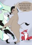 after_fight anthro asinus bad_end balls big_butt black_eyes blue_body blue_eyes blue_fur bragging breast_grab breasts bruised bruised_eye bully butt butt_grab canid canine chikn_nuggit cuckold dialogue dominant dominant_male donkey english_text equid equine eyelashes female fox fur genitals grey_body grey_fur hand_on_breast hand_on_butt hawt_saus_(beta) hawt_saus_(chikn_nuggit) hi_res humanoid infidelity male male/female mammal melon_dog2727 multicolored_body multicolored_fur pawpads penetration penis questionable_consent red_body red_fur sex slushi_(chikn_nuggit) smug smug_face smug_grin standing standing_sex tail text thick_thighs two_tone_body two_tone_fur vaginal vaginal_penetration white_body white_fur