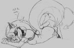 absurd_res anthro bottomless bottomless_anthro bottomless_female bottomless_humanoid bottomless_male breast_squish breasts butt canid canid_demon canine clothed clothing collar demon dialogue digital_media_(artwork) duo ear_piercing ear_ring english_text erection female female_anthro fingers fur genitals guide_lines hair hellaverse hellhound helluva_boss hi_res humanoid humanoid_genitalia humanoid_on_anthro humanoid_penis imp loona_(helluva_boss) male male/female male_humanoid mammal monochrome moxxie_(helluva_boss) mythological_canine mythological_creature mythology penis piercing raised_clothing raised_topwear ring_piercing simple_background sketch spiked_collar spikes squish standing tail text theunnoticedone topwear white_body white_fur