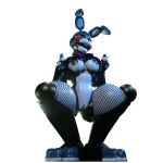 1:1 2025 3_toes 3d_(artwork) 4_fingers abs animatronic anthro areola atumalaca black_areola black_clothing black_fingerless_gloves black_gloves black_handwear black_legwear black_nipples black_shirt black_stockings black_topwear blue_body bow_tie bracelet breasts buckteeth clitoris clothing collar crop_top crossgender crouching digital_media_(artwork) eyelashes feet female fingerless_gloves fingers fishnet_clothing fishnet_leggings fishnet_legwear five_nights_at_freddy's five_nights_at_freddy's_2 flashing flashing_breasts full-length_portrait genitals glistening glistening_body gloves green_eyes handwear hi_res jewelry lagomorph leggings legwear leporid looking_at_viewer low-angle_view machine mammal medium_breasts midriff mtf_crossgender nipples open_mouth pattern_clothing pattern_shirt pattern_topwear portrait purple_bow_tie purple_eyelids rabbit robot robot_anthro scottgames shirt simple_background solo spiked_bracelet spiked_collar spikes spread_legs spreading stockings striped_clothing striped_shirt striped_topwear stripes teeth thick_thighs toeless_legwear toeless_stockings toes topwear toy_bonnie_(fnaf) vulva white_background wide_hips
