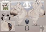 anal anal_penetration anthro anus areola arm_tuft bear big_areola big_breasts big_butt border breasts butt buttplug dizzyknight druid ear_piercing ear_ring elbow_tuft elderly_female english_text female footprint fur hi_res huge_breasts huge_butt magic_user mammal model_sheet mortar_and_pestle nipple_clamp nude orange_border pawprint penetration piercing plug_(sex_toy) polar_bear ring_piercing sagging_breasts scar sex_toy simple_background slightly_chubby solo telma_(homura) text thick_thighs tribal_spellcaster tuft ursine white_body white_fur wide_hips