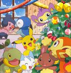  artist_request buneary chimchar christmas gen_1_pokemon gen_2_pokemon gen_4_pokemon highres mime_jr. no_humans pachirisu pikachu piplup pokemon pokemon_(creature) turtwig 