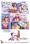 abe_(mikrogoat) anthro anthro_on_anthro balls basil_(mikrogoat) bathing bathing_together black_hair black_nose blonde_hair brown_hair clothed clothed_anthro clothed_male clothing comforting comic dialogue domestic_pig eavesdropping english_text female fur genitals group hair hi_res hug hugging_another hugging_from_behind lagomorph leporid male male/female mammal mikrogoat mustelid otter overweight overweight_anthro overweight_female overweight_male penis pink_body pink_fur rabbit shower showering showering_together standing steam stella_(mikrogoat) stretch_marks suid suine sus_(pig) text tongue trio url vulva water wet wet_body wet_fur wet_hair