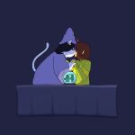1:1 catti_cattenheimer deltarune duckypochoclo duo female feral hi_res humanoid hybrid kiss_on_lips kissing kris_dreemurr male male/female undertale_(series)