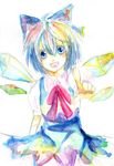  bad_id bad_pixiv_id cirno colorful haruto_(artist) solo touhou traditional_media watercolor_(medium) 