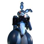 1:1 2025 3d_(artwork) 4_fingers animatronic anthro atumalaca bare_shoulders black_clothing black_fingerless_gloves black_gloves black_handwear blue_body bow_tie bracelet breasts buckteeth clitoris clothed clothing crop_top crossgender digital_media_(artwork) eyelashes female fingerless_gloves fingers fishnet_clothing fishnet_leggings fishnet_legwear five_nights_at_freddy's five_nights_at_freddy's_2 genitals glistening glistening_body gloves green_eyes handwear hi_res jewelry lagomorph leggings legwear leporid looking_at_viewer low-angle_view machine mammal medium_breasts midriff mtf_crossgender off_shoulder pattern_clothing pattern_shirt pattern_topwear purple_bow_tie purple_eyelids rabbit robot robot_anthro scottgames shirt simple_background soft_abs solo spiked_bracelet spikes standing striped_clothing striped_shirt striped_topwear stripes teeth thick_thighs topwear toy_bonnie_(fnaf) under_boob vulva white_background wide_hips