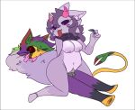 alebrije cowgirl_position demon demon_cat(luyx_55) duo felid feline female from_front_position humanoid luyx luyx_55 male mammal money on_bottom on_top sex