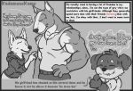 anthro female flirting flirting_with_viewer group humiliation humiliation_fetish humiliation_text infidelity kedamonokamu male male/female muscular muscular_male paco_(kedamonokamu) speech_bubble text text_emphasis trio