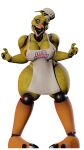 2025 3_toes 3d_(artwork) 4_fingers 9:16 alpha_channel animatronic anthro apron apron_only areola atumalaca avian beak big_breasts bird breasts chef_hat chica_(fnaf) chicken clothing digital_media_(artwork) english_text eyelashes feet female fingers five_nights_at_freddy's full-length_portrait galliform hat headgear headwear hi_res looking_at_viewer machine nipples non-mammal_breasts non-mammal_nipples one_eye_closed open_mouth orange_beak phasianid portrait purple_eyes red_areola red_nipples robot robot_anthro scottgames simple_background solo standing talons teeth text text_on_clothing thick_thighs toes toothed_beak transparent_background white_apron white_clothing wide_hips wink winking_at_viewer yellow_body